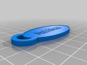 2 matthew oval Anahtarlık özelleştirilmiş 3d print model - Mito3D