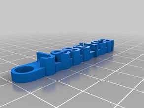 my customized message keychain organization 3d print model - Mito3D