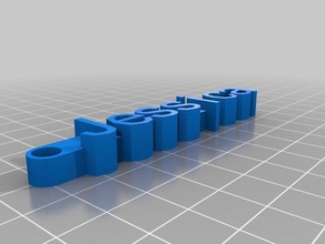 my customized message keychain organization 3d print model - Mito3D