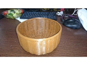 wicker basket household supplies 3d print model - Mito3D