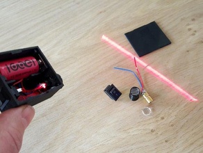 laser line case interruttore della batteria elettronica 3d print model - Mito3D