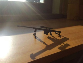 barrett m82 50 cal oggetti di scena 50cal barett la pistola il fucile sniper da cecchino arma 3d print model - Mito3D