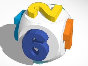 6 lados dados 3d impressão 3d print model - Mito3D