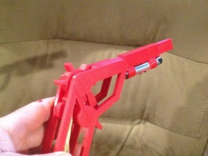vista del laser de la goma pistola mecánica juguetes 3d print model - Mito3D