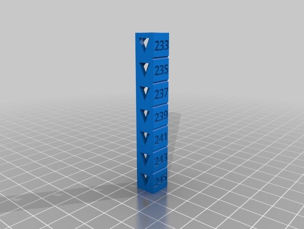 petg-temp Kalibrierung Turm behoben 3d drucken tests angepasst 3D print model - Mito3D