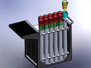 pvc boru konteyner sistemi organizasyon kap elektrikçi modüler oraganizer depolama kamyon kaynak 3d print model - Mito3D