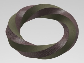 2 taraflı mobius altıgen matematik sanat 3d print model - Mito3D