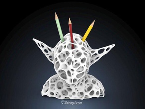 3d-voronoi yoda art 3d print model - Mito3D