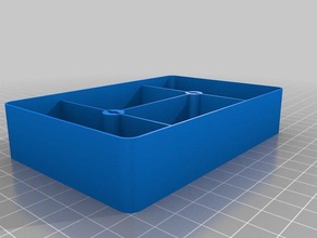 verrouillable, boîte à 4 compartiments organisation 3d print model - Mito3D