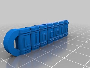 lincoln llavero llaveros personalizado 3d print model - Mito3D