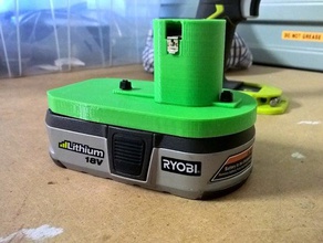 suporte para bateria ryobi 18v eletrônica 3d print model - Mito3D