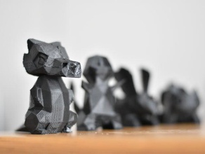 low poly pokemons esculturas bulbasaur charmander cubone a figura nidoran esculpidas 3d print model - Mito3D