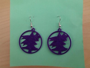 christmas earring earrings boucles doreilles noel 3d print model - Mito3D