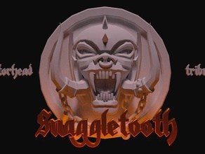 snaggletooth mot&oumlrhead tribute coins badges bastard iron boar motorhead motrhead music 3d print model - Mito3D