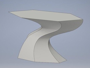 florero art flujo pedestal escultura stand 3d print model - Mito3D