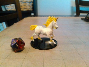 unicorn tabletop gaming toys games fantasy horse miniature miniwargaming roleplaying rpg game 3d print model - Mito3D