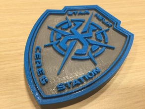 weite Sterne-helix-security-logo Requisiten 3d print model - Mito3D