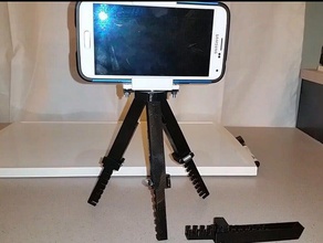 adjustable tripod spring loaded camera extendable mount phone pla 3d print model - Mito3D