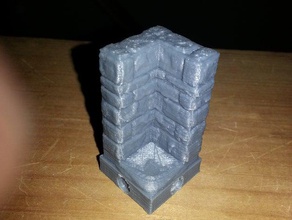 openforge stone dungoen corner wall games 3d print model - Mito3D