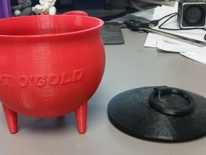 pot-o-gold Container Dekor Spaß irische irish pot gold Lagerung 3d print model - Mito3D