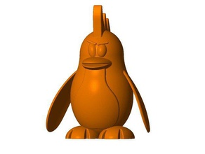 crazy penguin animais aves brinquedos 3d print model - Mito3D
