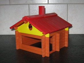 cabana de toras construção brinquedos 3d print model - Mito3D