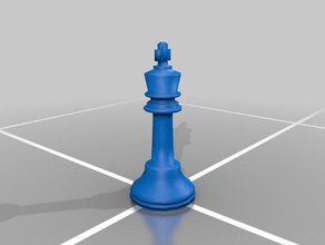re degli scacchi pezzo 3d print model - Mito3D