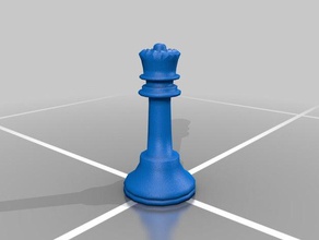 chess queen 3d print model - Mito3D