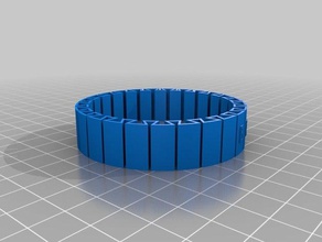 bmy personnalisé double flexible nom de bracelet bracelets 3d print model - Mito3D