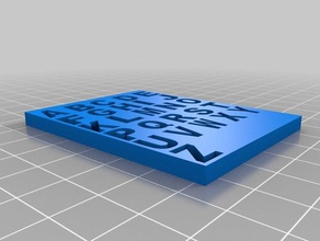 alphabet conseil d'administration 3d de l'impression makeredchallenge 3d print model - Mito3D