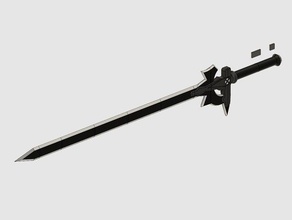 elucidator art d'épée en ligne taille réelle accessoires de jeu alfheim online cosplay cosplays gun gale kirito prop arme sao la sao2 swordartonline des épées 3d print model - Mito3D