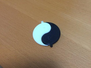 ying yang keychain keychains 3d print model - Mito3D