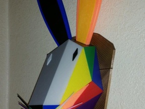 rabbit mounted head sculptures 3d print model - Mito3D