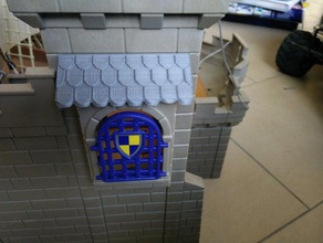 window rooftop playmobil castle 3268 playsets playmobile replacement part parts 3d print model - Mito3D