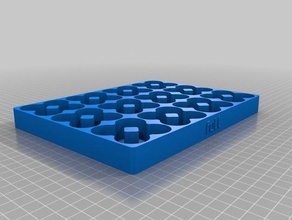 4x3 battery tray full containers customized 3d print model - Mito3D