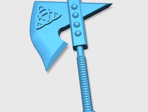axe gotrek props dwarf fantasy warhammer weapon 3d print model - Mito3D