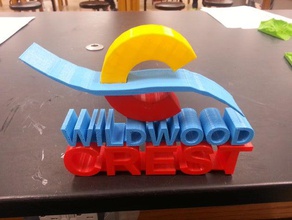 wildwood crest logo i segni loghi spiaggia new jersey 3d print model - Mito3D