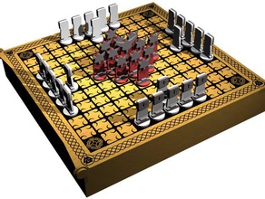 viking juego de mesa hneftafl juegos 3d print model - Mito3D