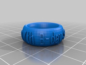 il mio testo personalizzato ringbraceletcrown cosa moda 3d print model - Mito3D