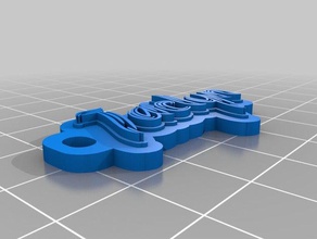 jaclyn tag de porta-chaves chaveiros personalizado 3d print model - Mito3D