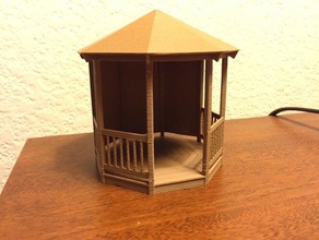 gazebo des bâtiments structures 3d print model - Mito3D