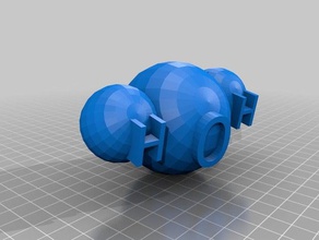 molecola di h2o la fisica astronomia 3d print model - Mito3D