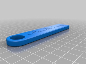 mia key chain accessories customized 3d print model - Mito3D