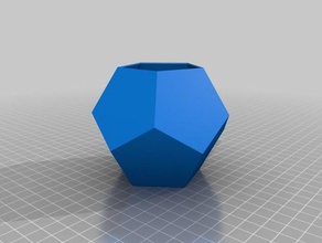 hollow dodecahedron plus lid math art wanhao duplicator 4s 3d print model - Mito3D
