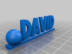 david nombre con balon outros 3d print model - Mito3D