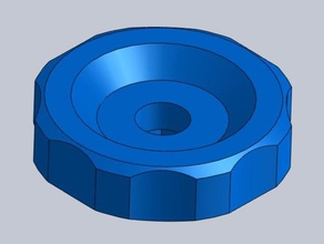 simple version fingerwheel handwheel thumbwheel handrad parts customizer 3d print model - Mito3D
