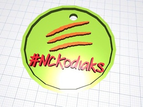 nckodiaks keychain art 3d print model - Mito3D