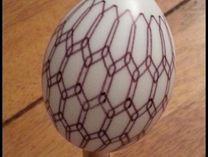 eggbot conception des hexagones 2d art sharpie 3d print model - Mito3D