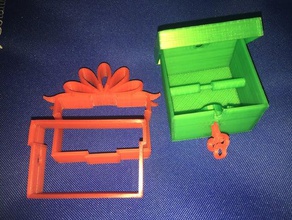 pandora fascino titolare di bloccaggio sul fondo presente ornamento i giocattoli giochi natale 3d print model - Mito3D