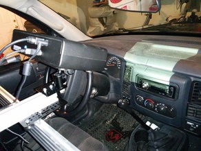 dodge dakota 04 centro delantero panel vehículos einscan pickup einscan-s sistema estéreo 3d print model - Mito3D